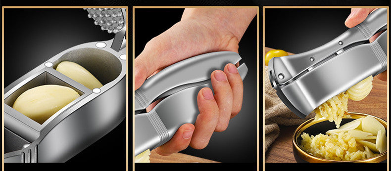 Manual Garlic Press Crusher, Aluminum Alloy Garlic & Ginger Masher | Durable Kitchen Tool UAE