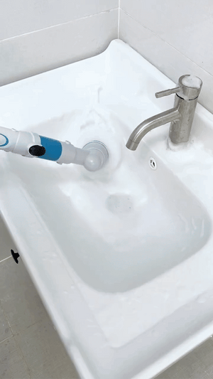 3 in 1 Electric Spin Scrubber with Adjustable Handle - Multi-Surface Bathroom & Kitchen Cleaning Brush